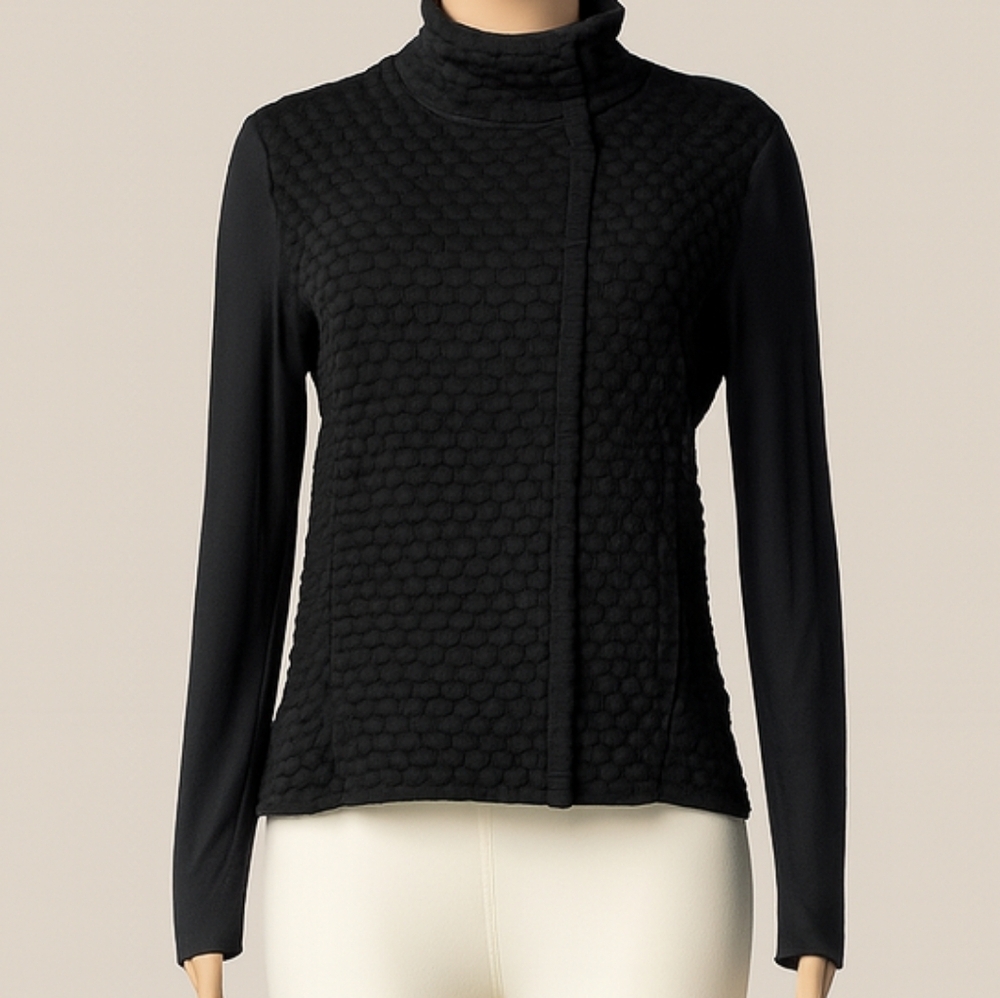 Tart Collections Black Textured Zip Jacket